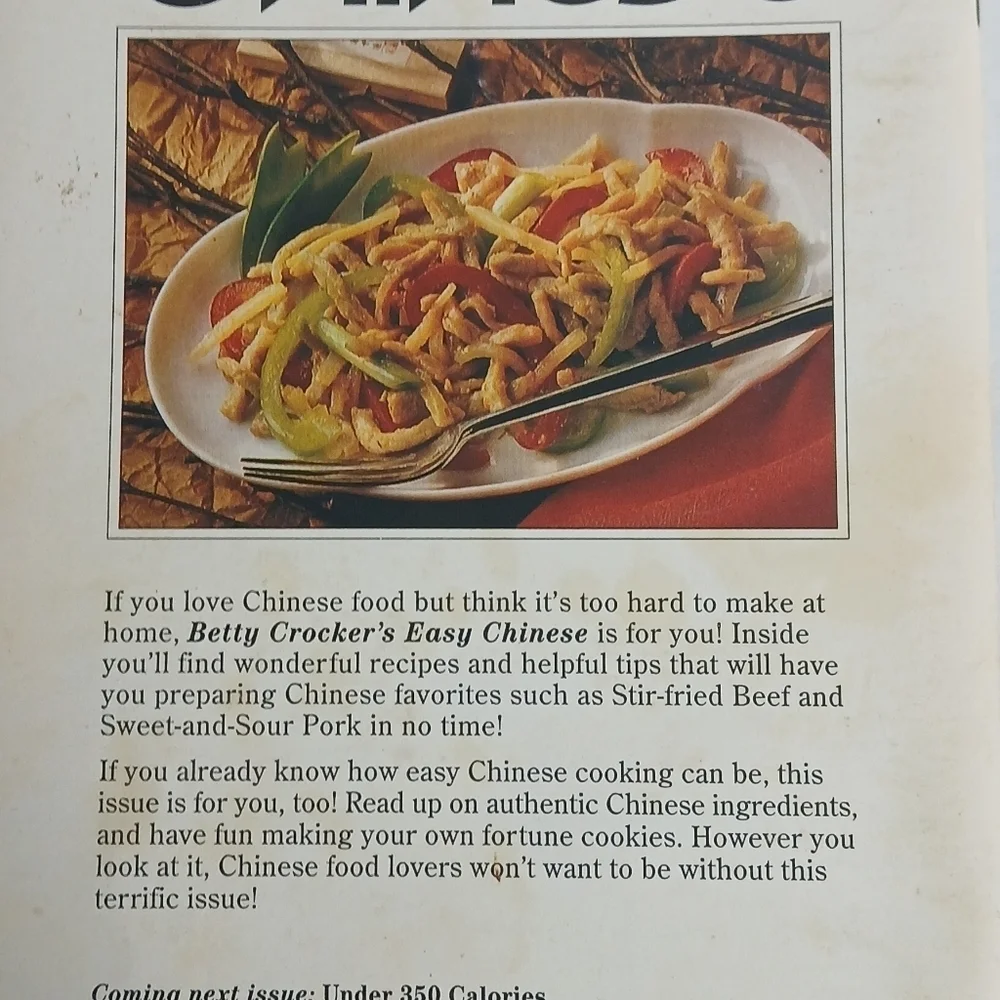 Betty Crocker Easy Chinese Creative Recipes Cookbook Pamphlet Favorites 1992